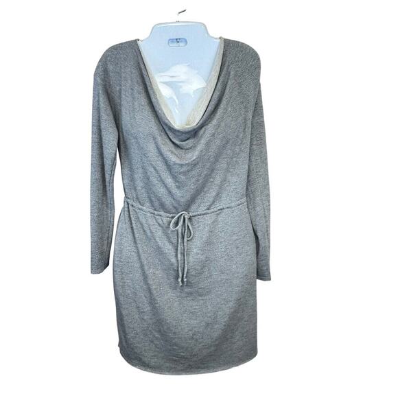 Dolan T-Shirt Anthropolgie Port Maria Gray Floral Embroidered Sweatshirt Dress M - Picture 2 of 12